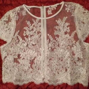 Contemporary Floral Lace Topper